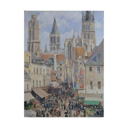 Camille Pissarro 'Rue De Lepicerie Rouen' Canvas Art,14x19